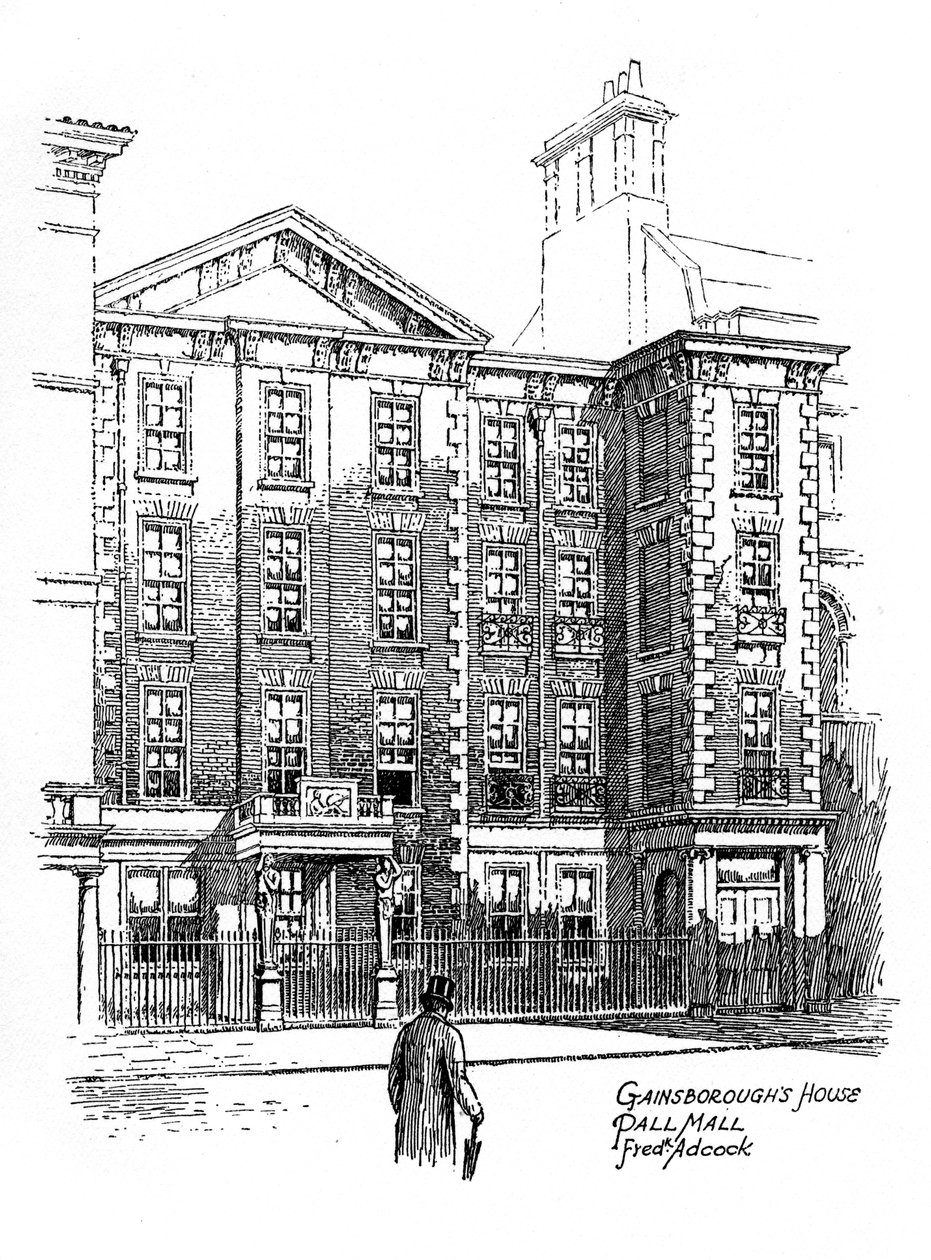 Dom Gainsborough, Pall Mall, Londyn, 1912 autorstwa Frederick Adcock