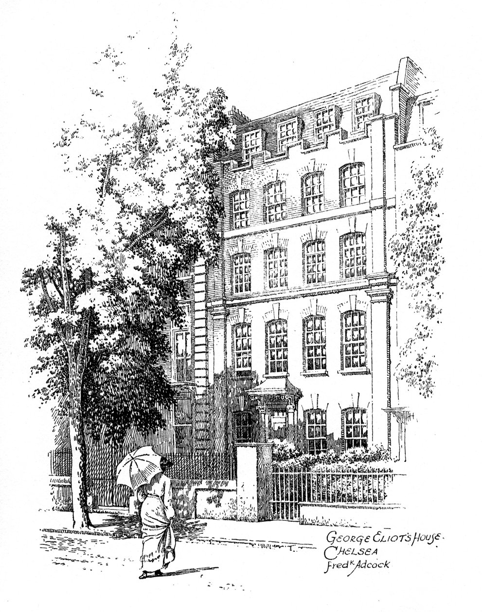 Dom George Eliots, Chelsea, Londyn, 1912 autorstwa Frederick Adcock