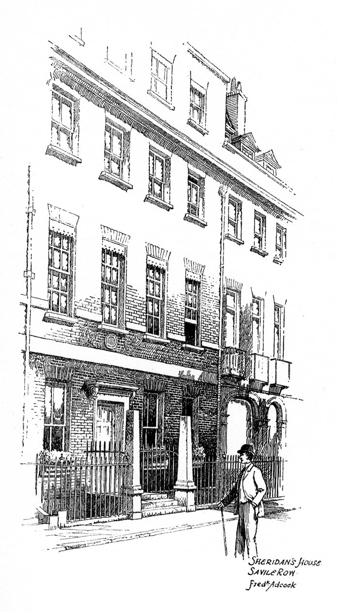 Dom Sheridans, Savile Row, Londyn, 1912. autorstwa Frederick Adcock