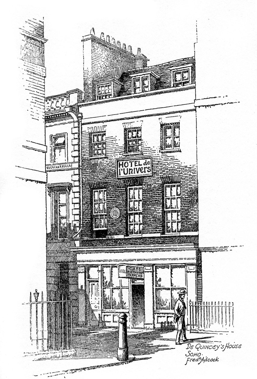 Dom Thomasa de Quincey, Soho, Londyn, 1912 autorstwa Frederick Adcock