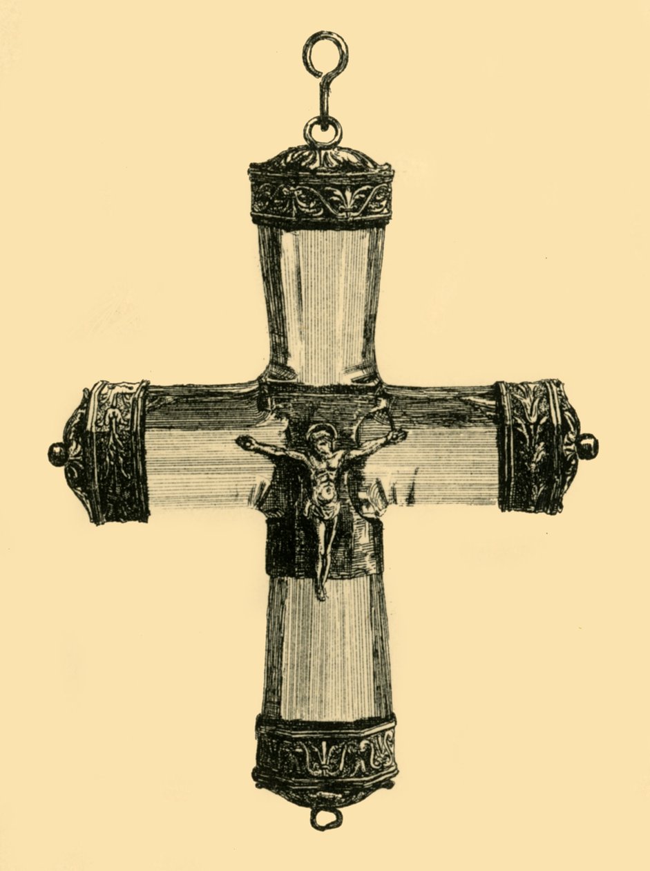 Kryształowy krucyfiks, ok. 1550, 1881 r. autorstwa Frederick Albert Slocombe