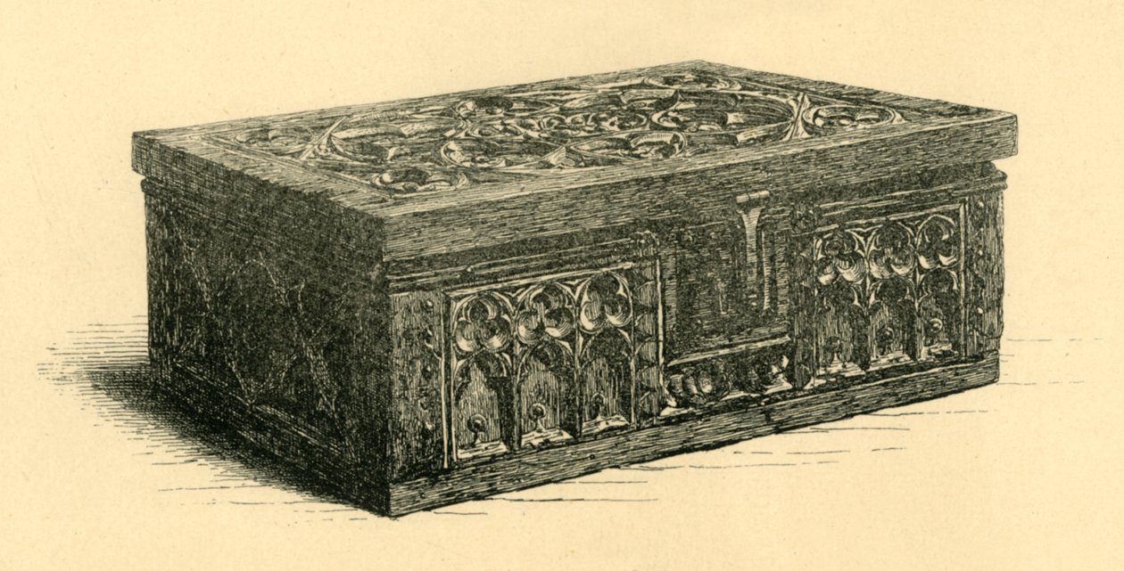 Skrzynka dębowa, XIV wiek, 1881. autorstwa Frederick Albert Slocombe
