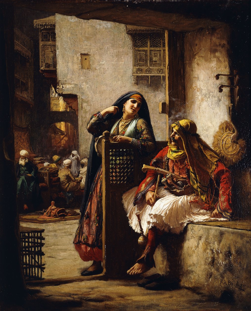 Wizyta Wodza, autorstwa Frederick Arthur Bridgman