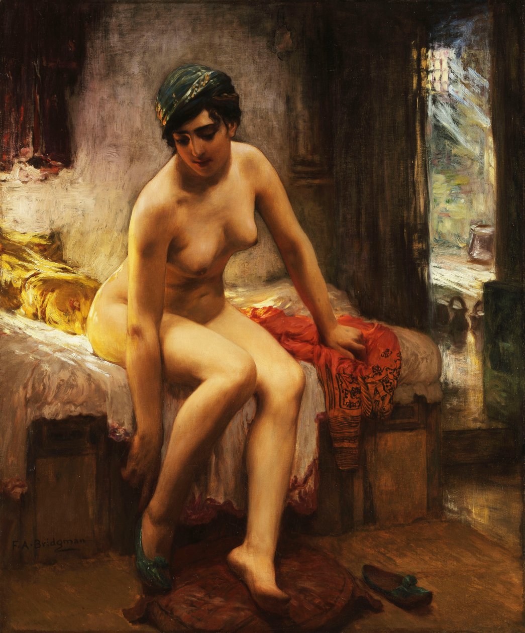 algierska prostytutka, autorstwa Frederick Arthur Bridgman