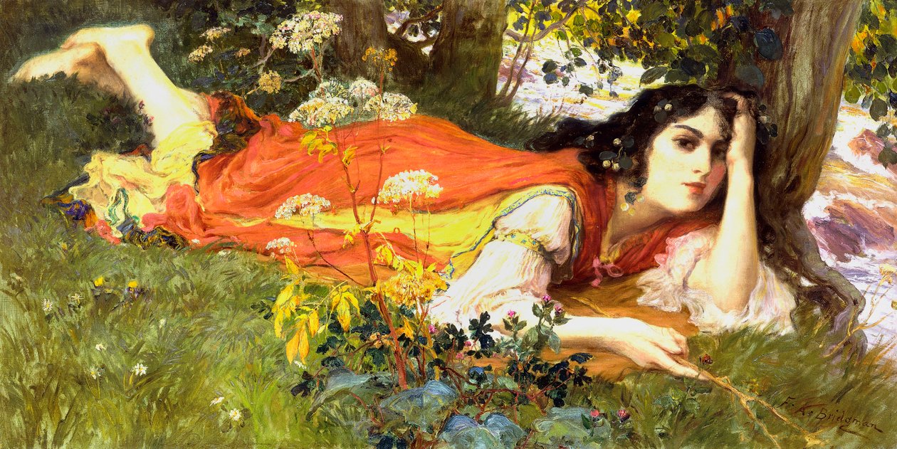 W Biegnącym Potoku, autorstwa Frederick Arthur Bridgman
