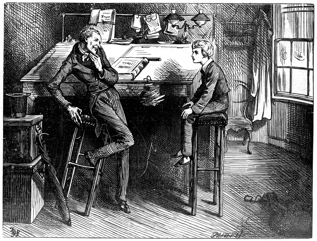 David Copperfield i Uriah Heep, 1912 autorstwa Frederick Barnard