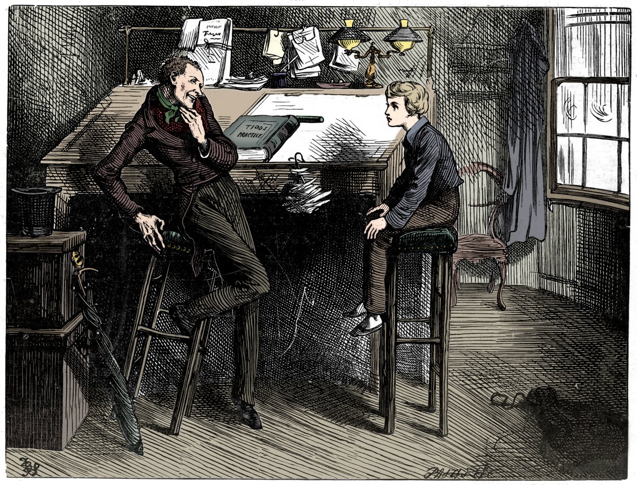 David Copperfield i Uriah Heep, 1912. autorstwa Frederick Barnard