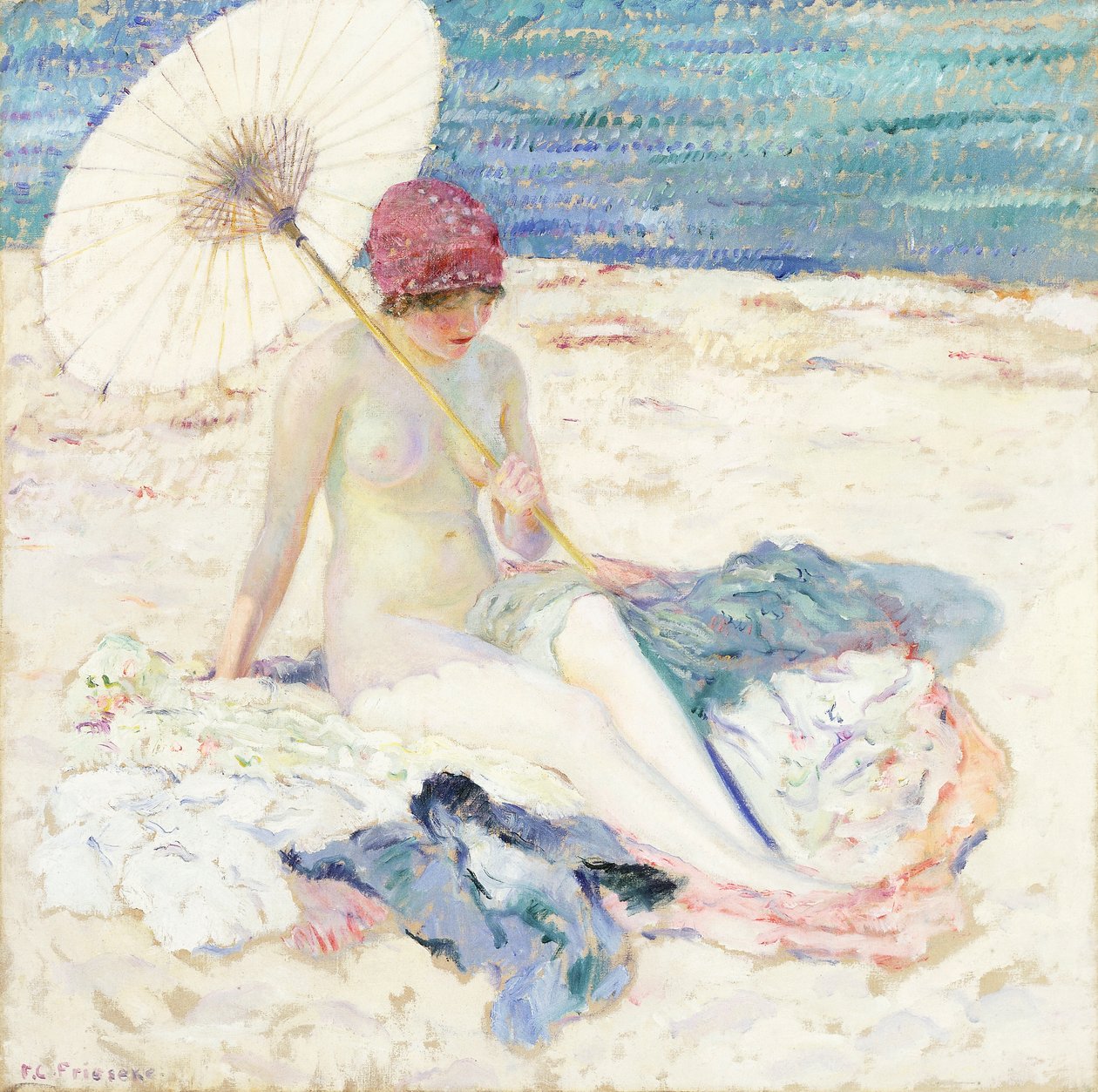 Na plaży autorstwa Frederick Carl Frieseke