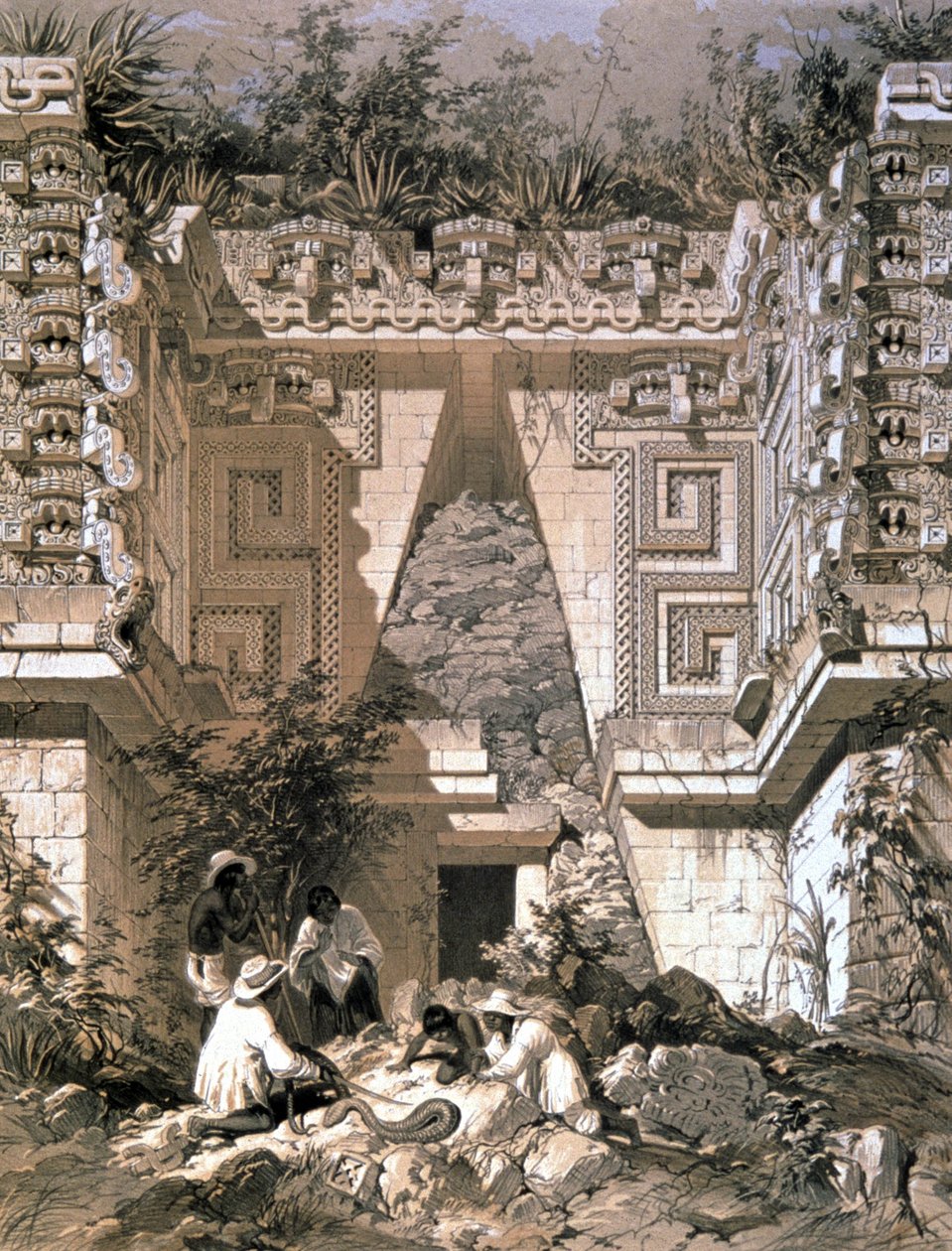 Gateway, kuvernöörin talo, Uxmalpolish autorstwa Frederick Catherwood