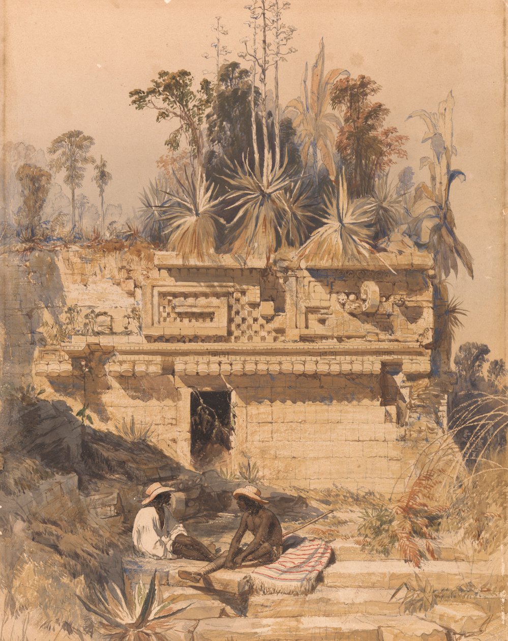 Ruiny w Sabachche autorstwa Frederick Catherwood