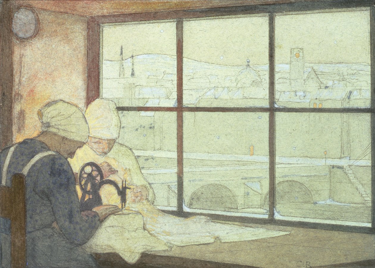 Czuwanie (ołówek i toaleta) autorstwa Frederick Cayley Robinson