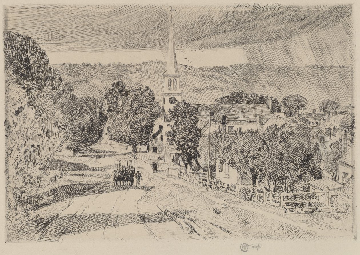 Wioska Vermont, 1923. autorstwa Frederick Childe Hassam