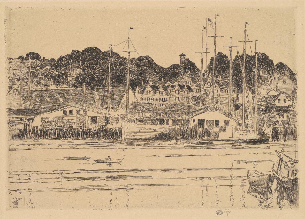 Port wewnętrzny, Gloucester, 1923. autorstwa Frederick Childe Hassam