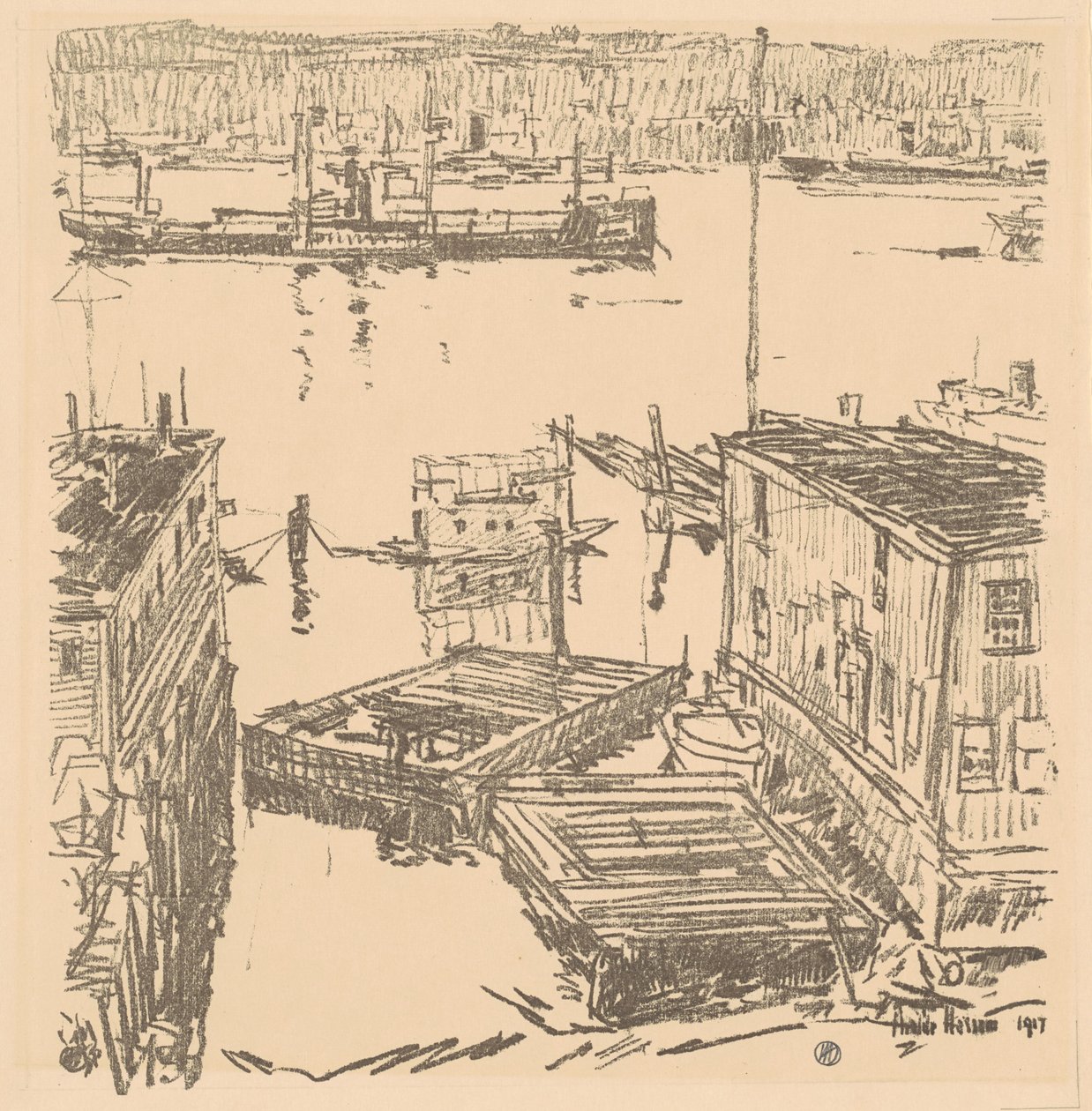 Rzeka Północna, 1917. autorstwa Frederick Childe Hassam