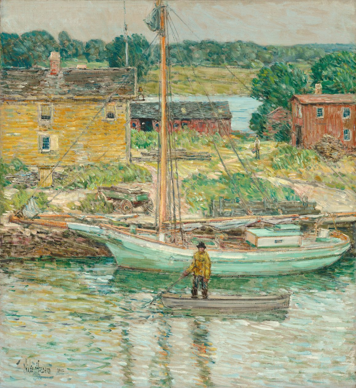 Slup ostrygowy, Cos Cob, 1902. autorstwa Frederick Childe Hassam