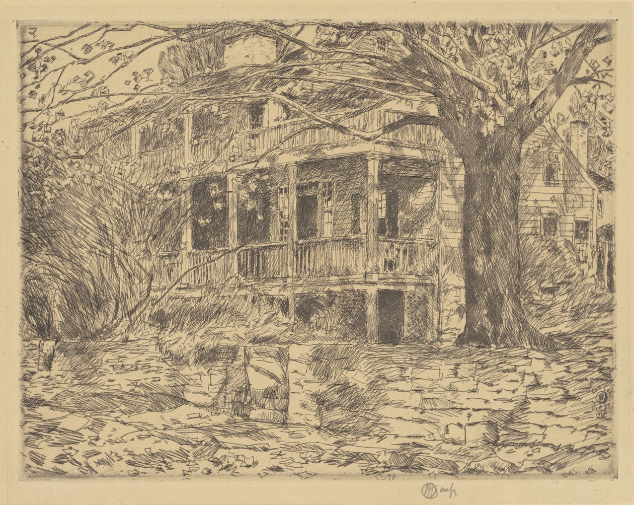 Stary dom, Cos Cob, 1915. autorstwa Frederick Childe Hassam
