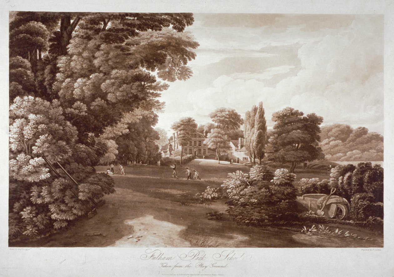 Szkoła Fulham Park, Londyn, 1813 autorstwa Frederick Christian Lewis