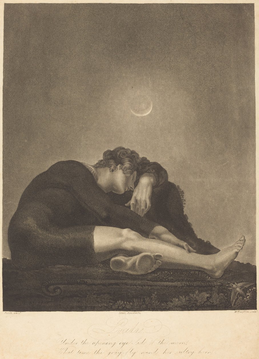 Lycidas autorstwa Frederick Christian Lewis I and Moses Haughton II after Henry Fuseli; published by Moses Haughton II