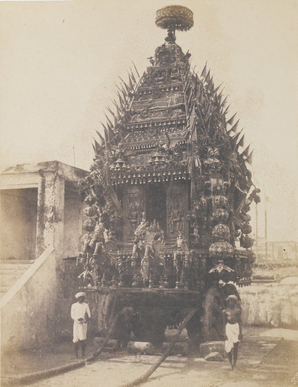 Samochód Juggernaut, Madras, lata 50. XIX wieku. autorstwa Frederick Fiebig