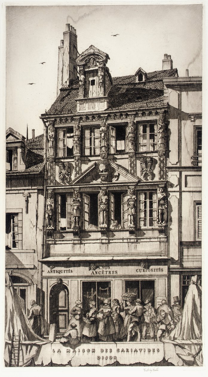 La Maison des Cariatides, Dijon autorstwa Frederick G. Hall