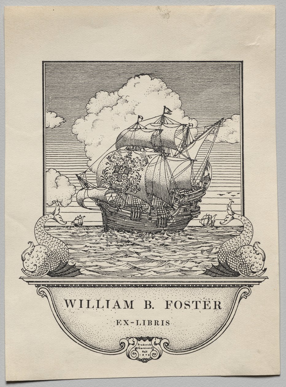 Ekslibris: William B. Foster autorstwa Frederick Garrison Hall