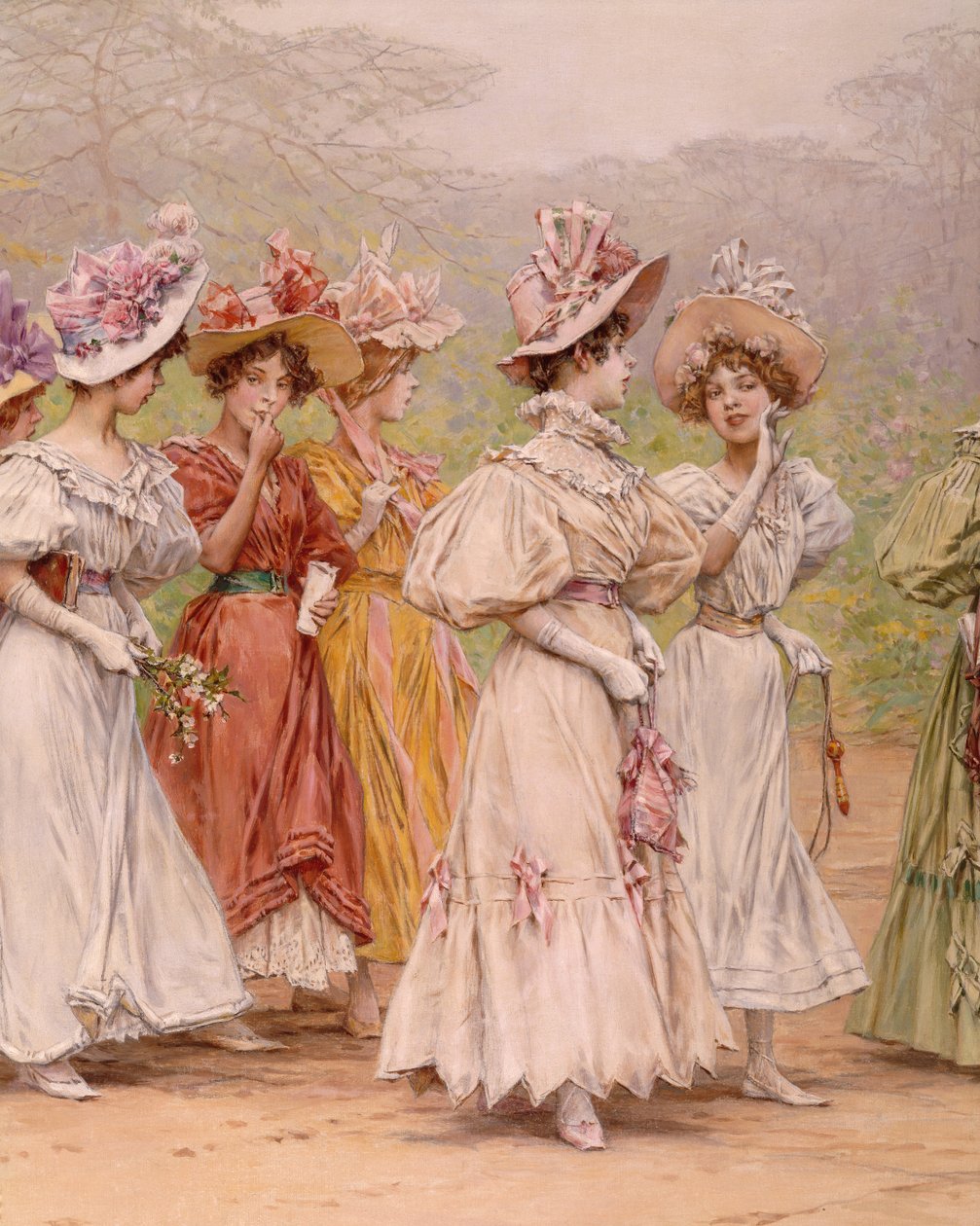 Promenada (olej na płótnie) autorstwa Frederick Hendrick Kaemmerer