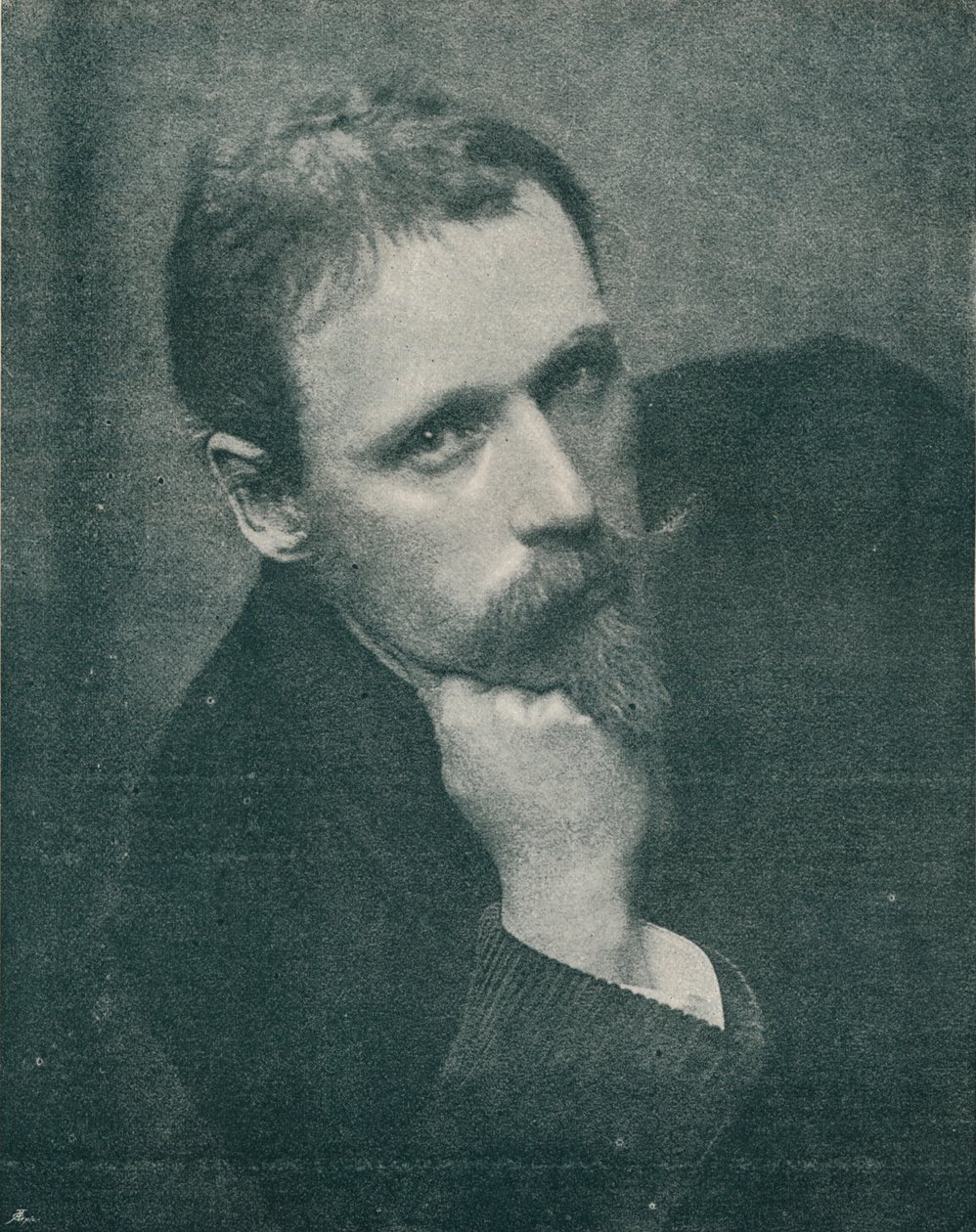 Pan Walter Crane, ok. 1893 r. autorstwa Frederick Hollyer