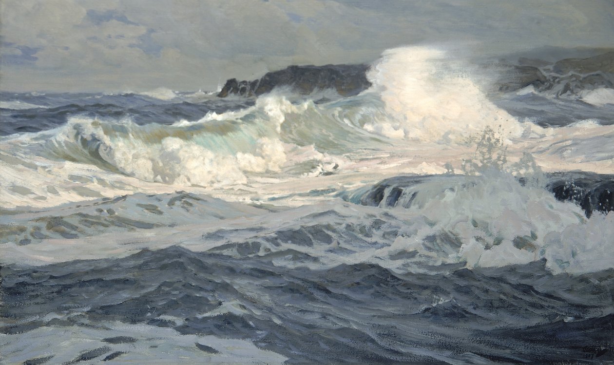 Południowo-zachodnia Gale, St. Ives, 1907. autorstwa Frederick Judd Waugh