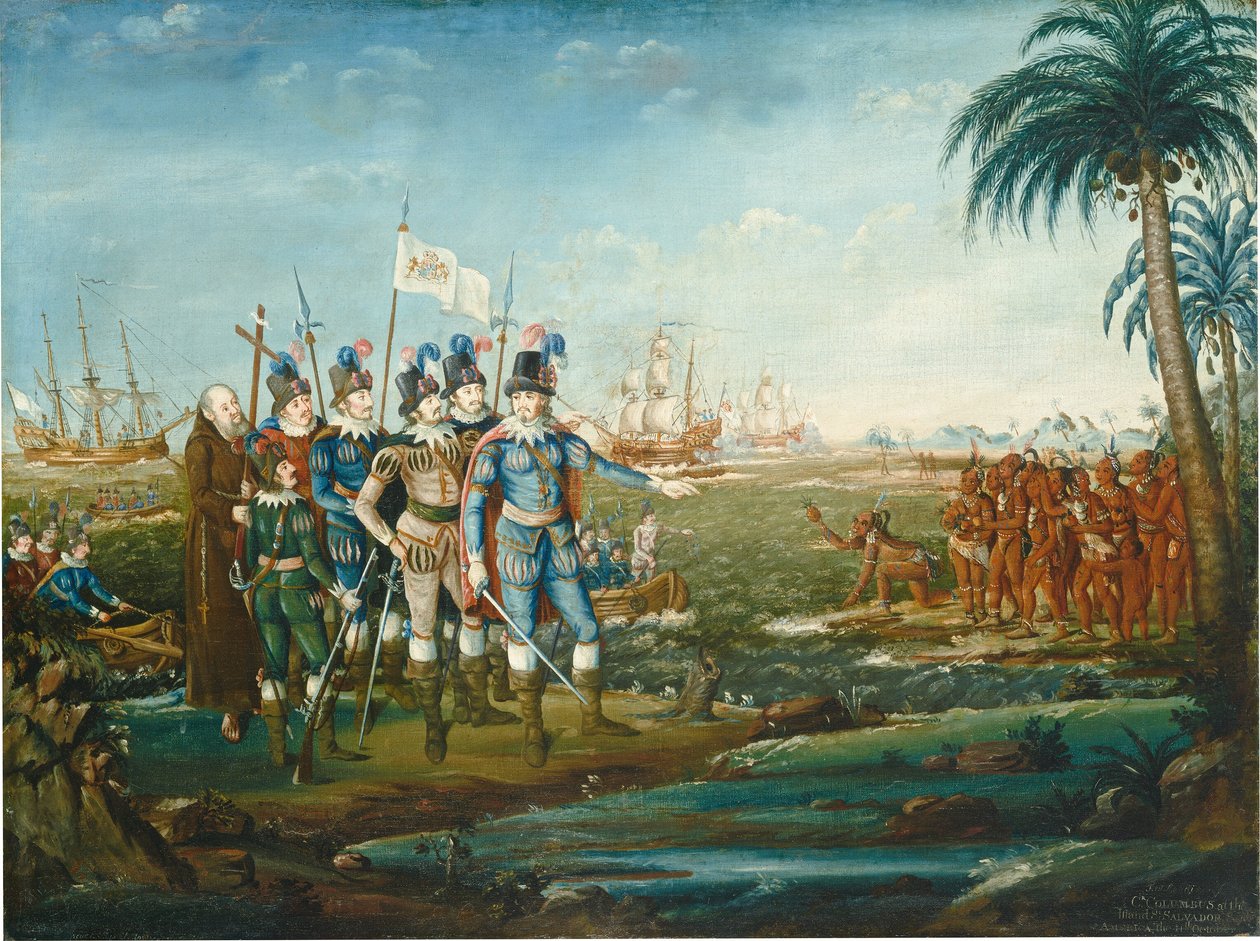 Pierwsze lądowanie Krzysztofa Kolumba autorstwa Frederick Kemmelmeyer