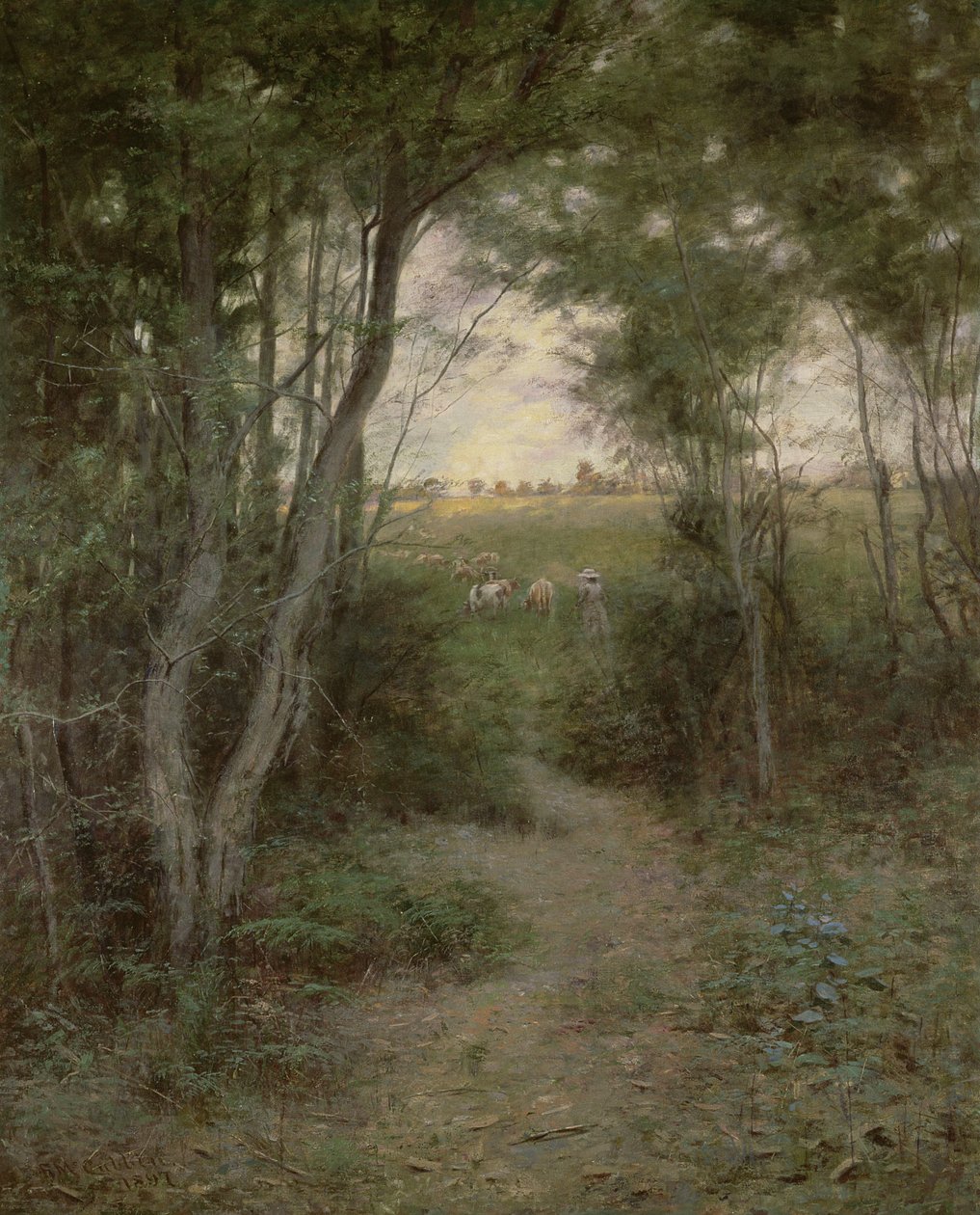 Krzew pod Heidelbergiem, Melbourne, 1898 autorstwa Frederick McCubbin