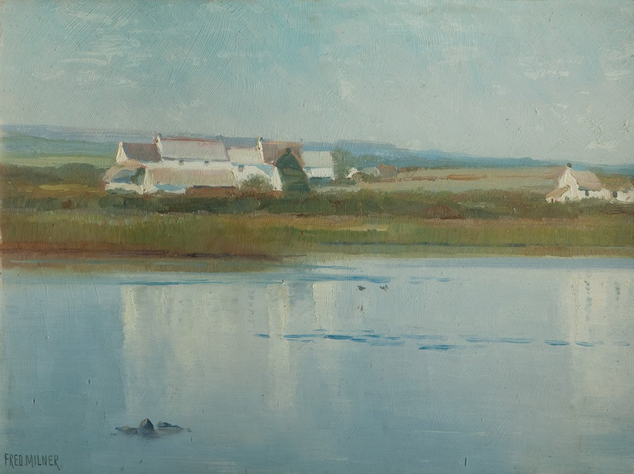 W Marazion - Farma nad rzeką autorstwa Frederick Milner