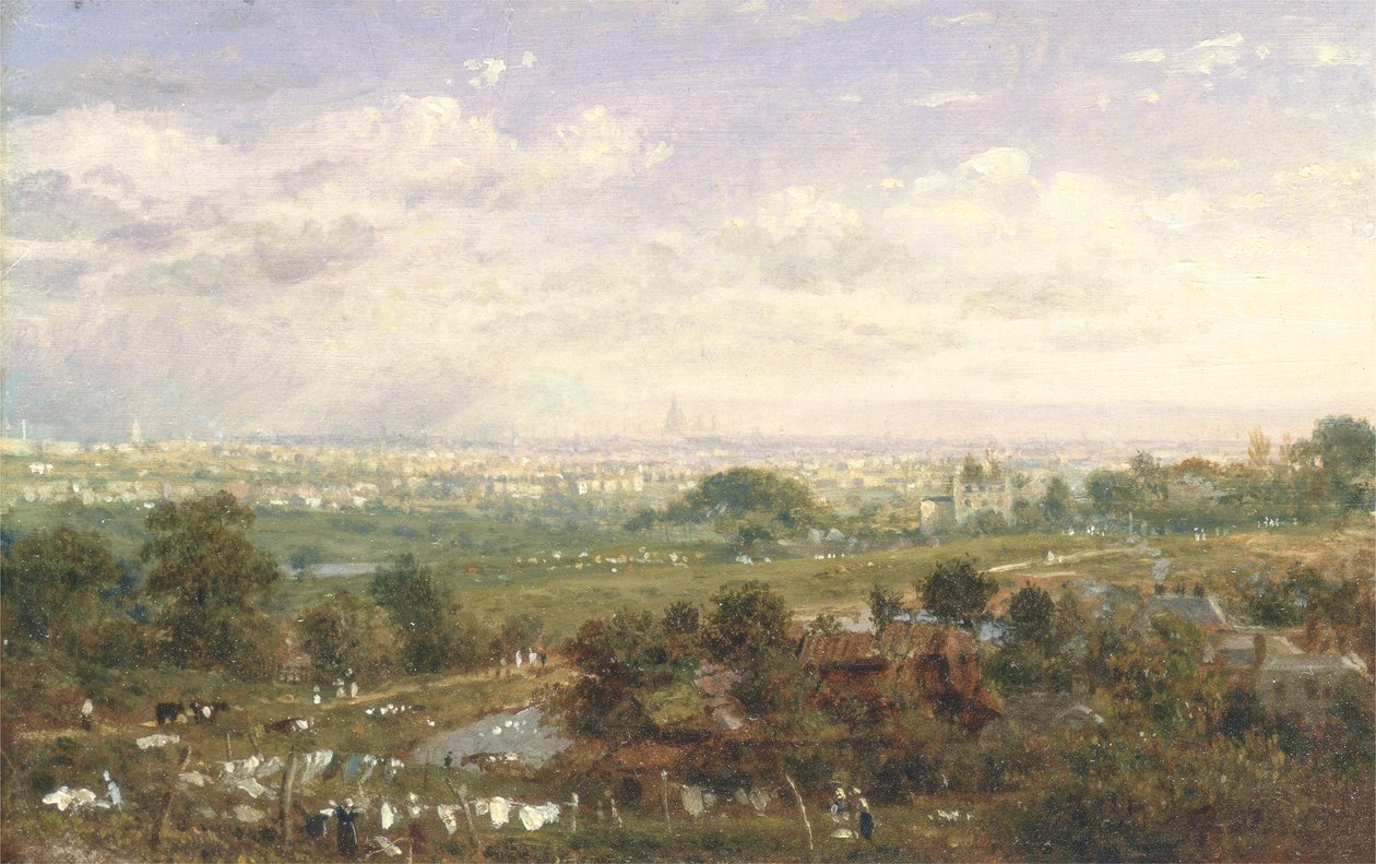 Londyn z Islington Hill, ok. 1820-30 autorstwa Frederick Nash