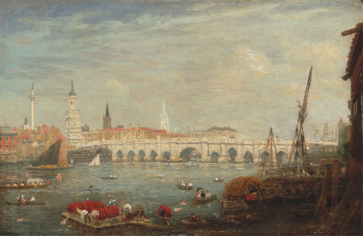 Pomnik i London Bridge autorstwa Frederick Nash