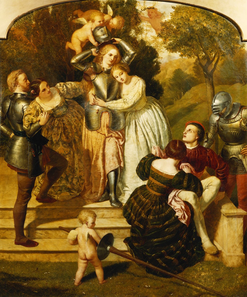 Rozbrajanie Britomart, ok. 1855 r. autorstwa Frederick Richard Pickersgill