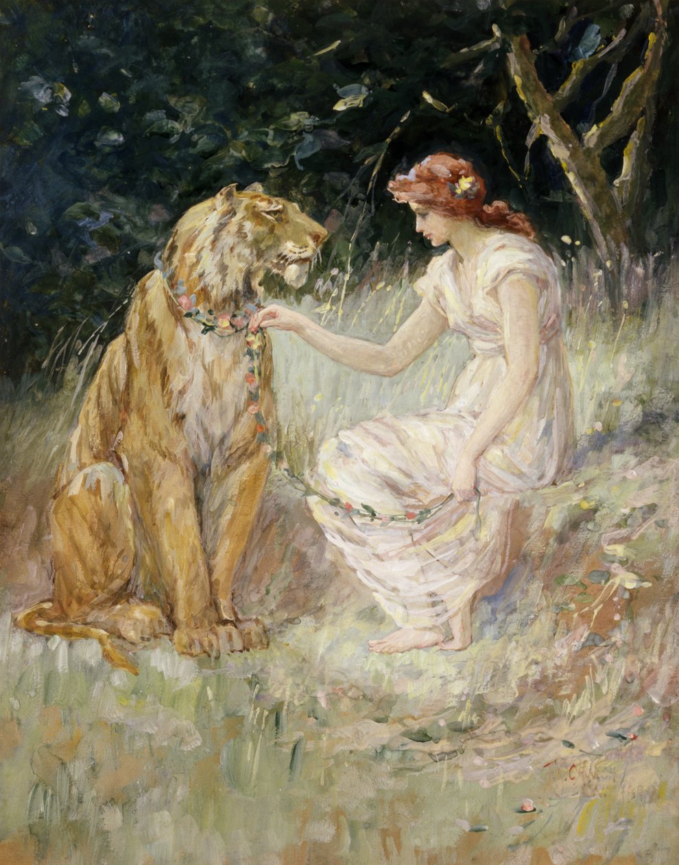Dama i Tygrys, 1900. autorstwa Frederick Stuart Church