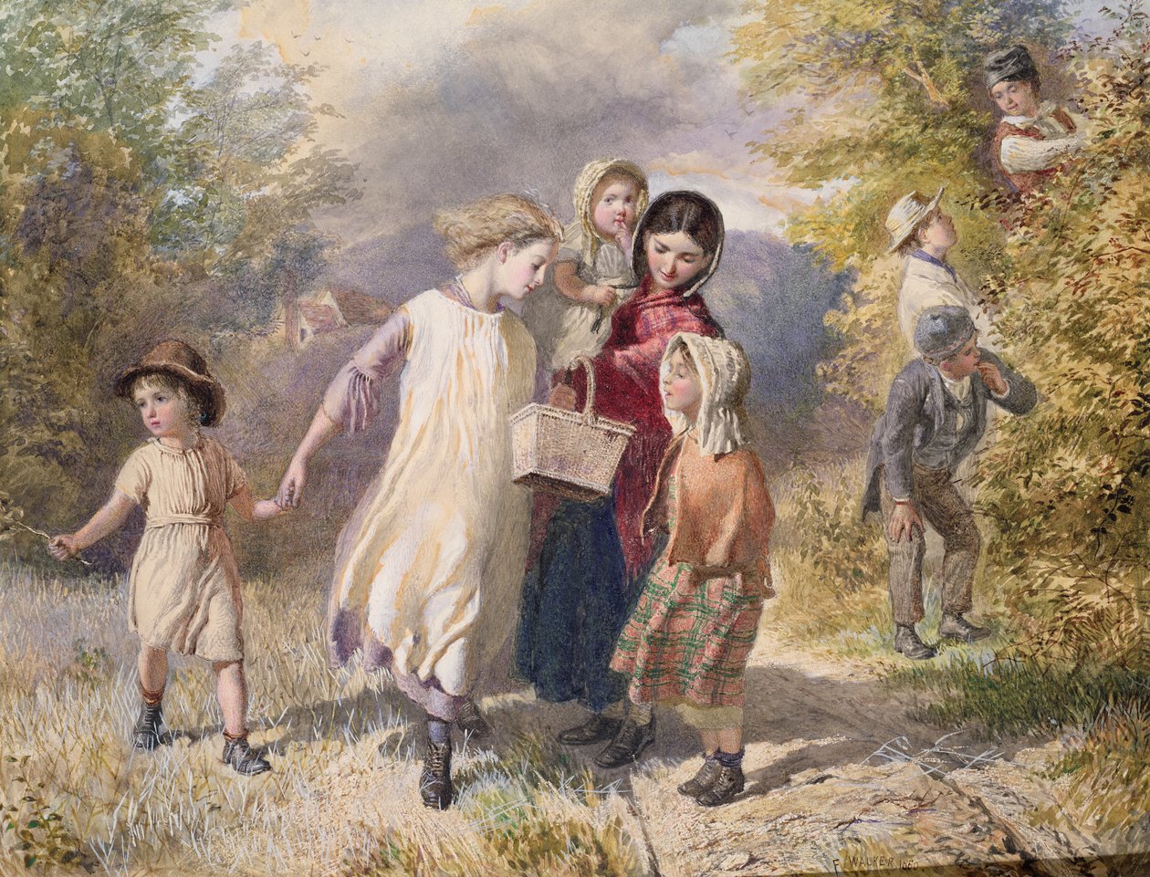 Jeżyna, 1860 (wc na papierze) autorstwa Frederick Walker