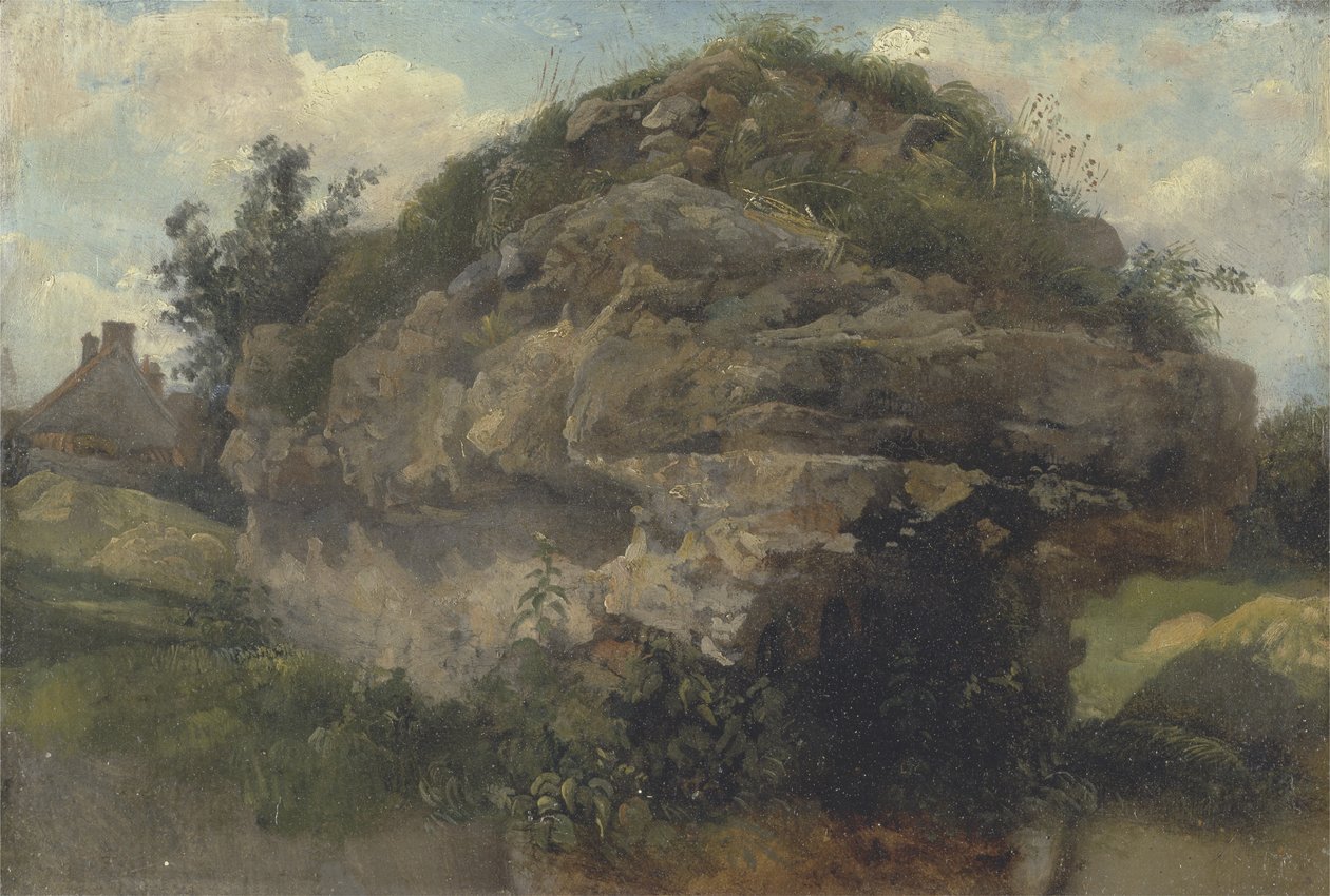 Rocky Hillside, c.1830 (olej na tartaku) autorstwa Frederick Waters Watts