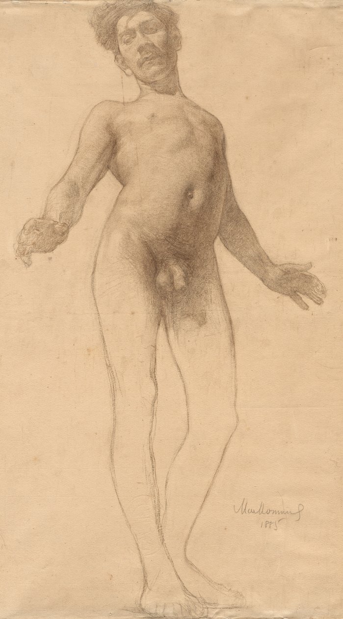 Stojący akt męski, 1885. autorstwa Frederick William MacMonnies