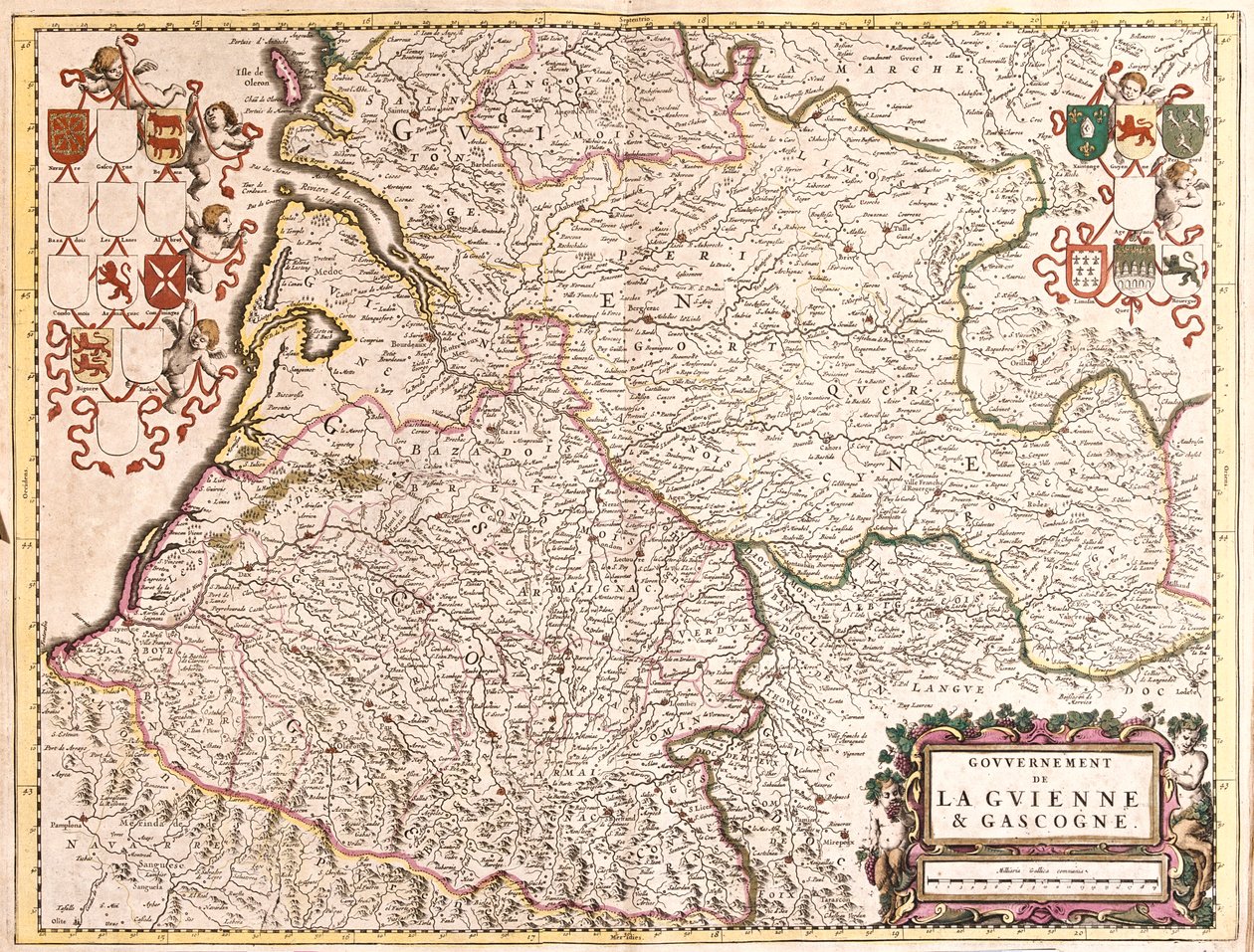 Guyenne, Gaskonia, Francja autorstwa Frederick de Wit