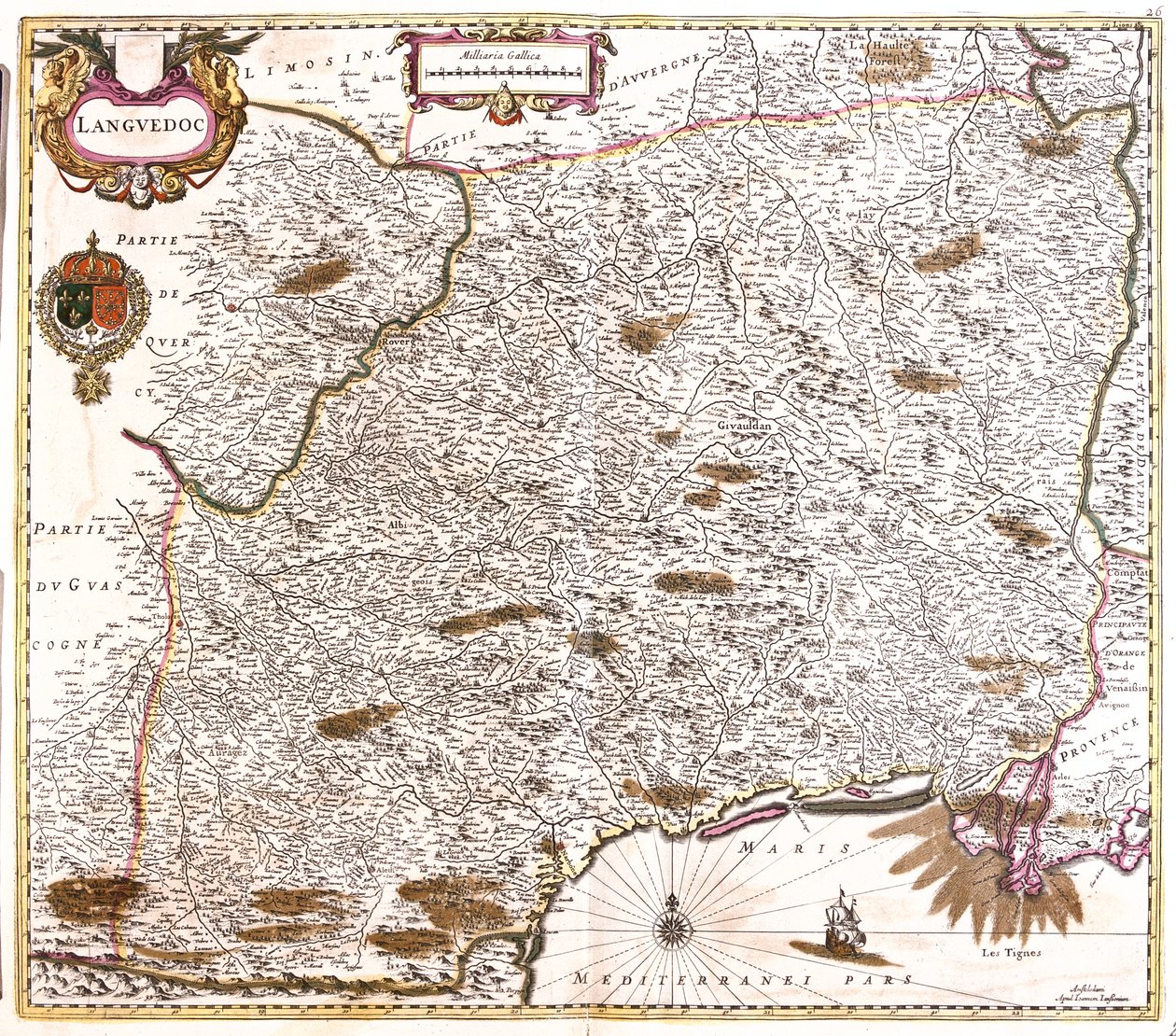Langwedocja, Francja autorstwa Frederick de Wit