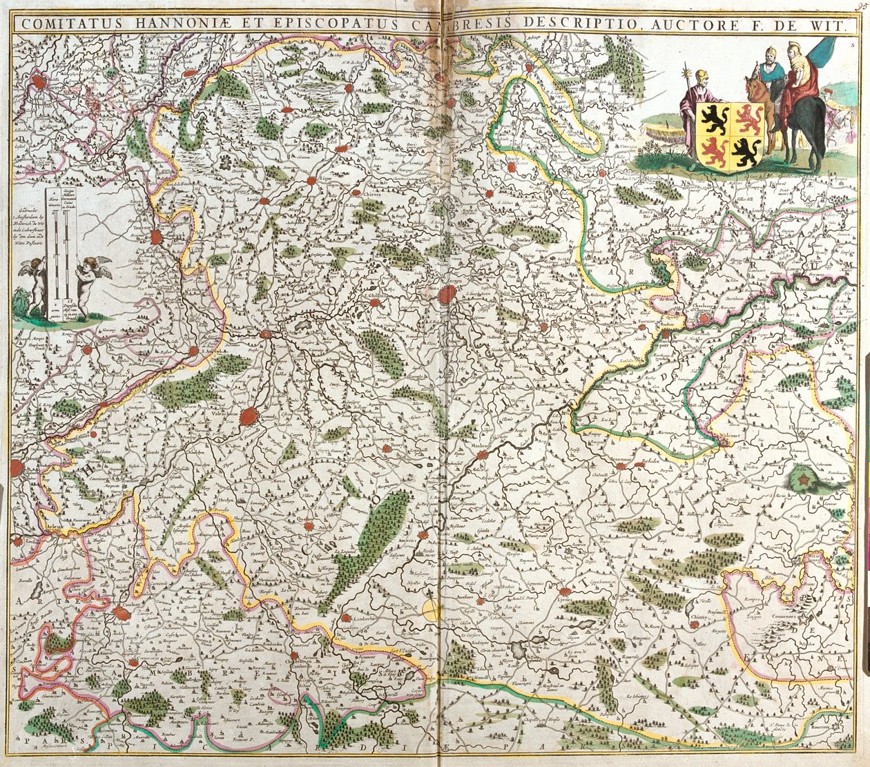 Walonia, Nord-Pas-de-Calais, Belgia, Francja autorstwa Frederick de Wit