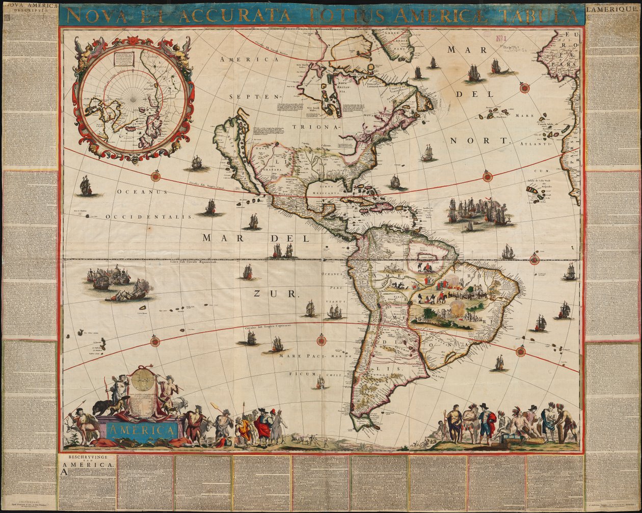 Noua et accurata totius Americae tabula autorstwa Frederik de Wit