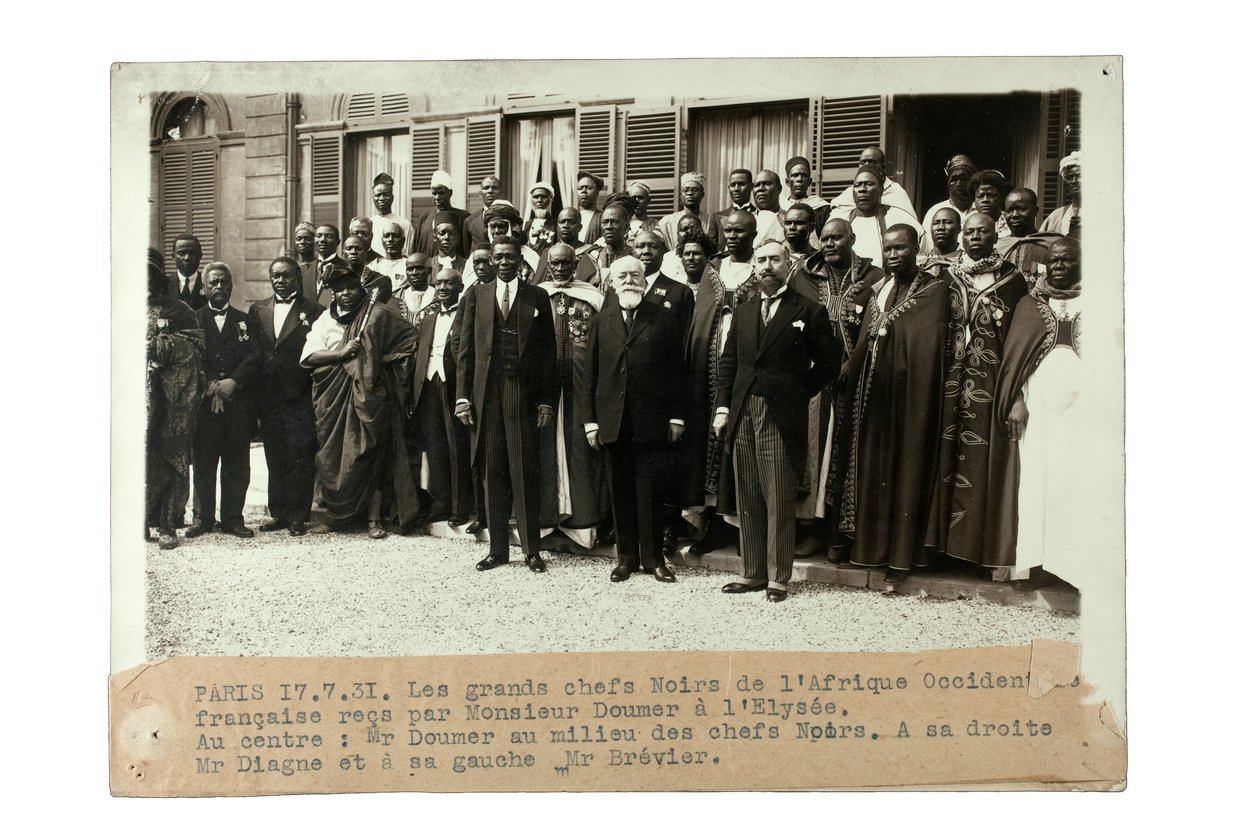Szefowie francuskiej Afryki Zachodniej, Francja, 17 lipca 1931 (odbitka żelatynowo-srebrowa) autorstwa French Photographer