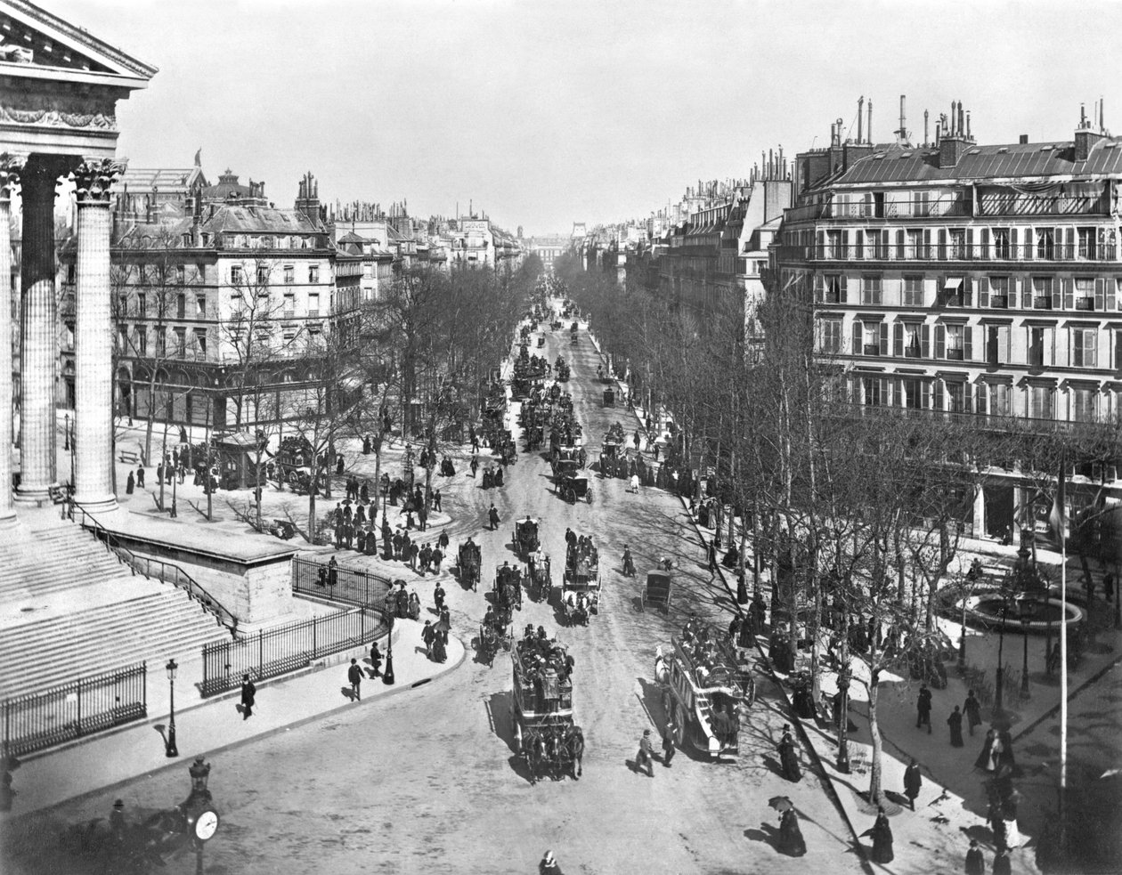 Ogólny widok na Place de la Madeleine, koniec XIX wieku autorstwa French Photographer