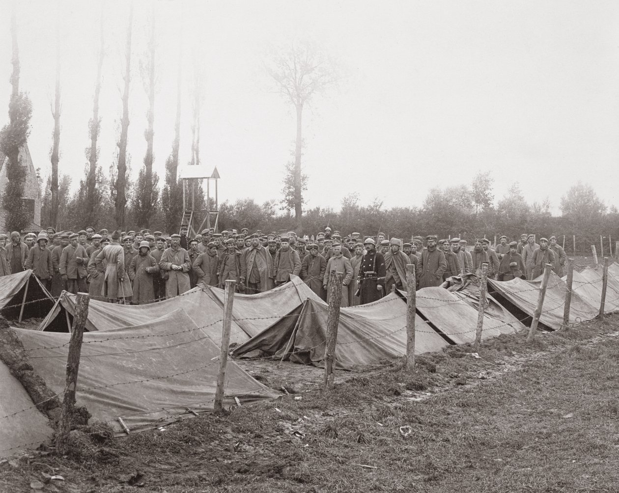 Jeńcy niemieccy w Reigersvliet na froncie belgijskim, 6 marca 1918 r. autorstwa French Photographer