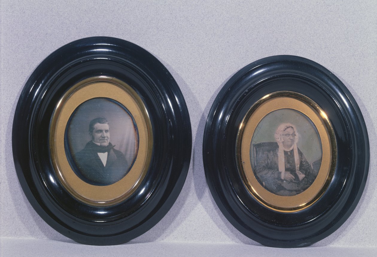 Matka i ojciec Ludwika Pasteura (1822-95), ok. 1840-50 (dagerotyp) autorstwa French Photographer