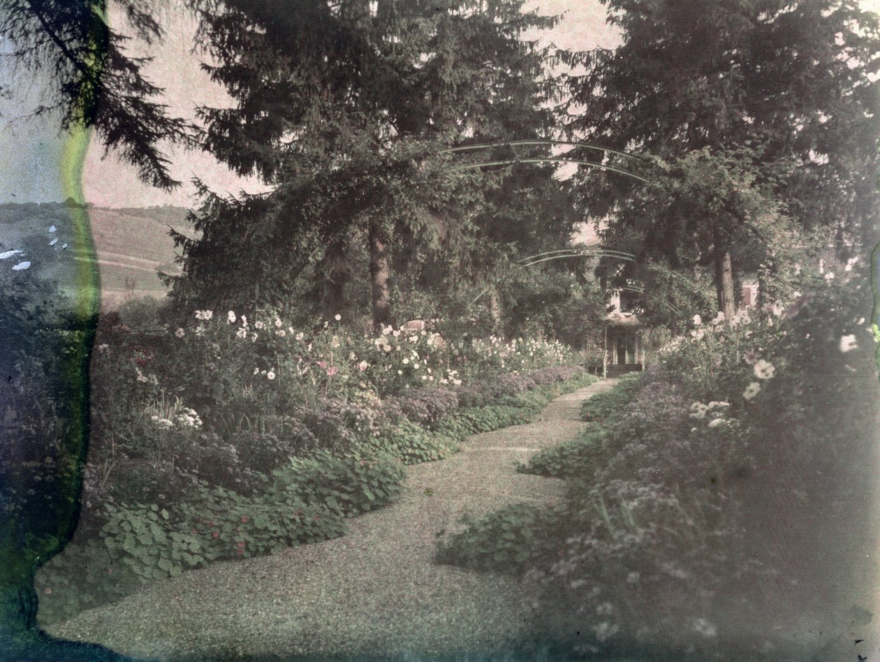 Ścieżka w ogrodzie Moneta w Giverny, początek lat 20. autorstwa French Photographer
