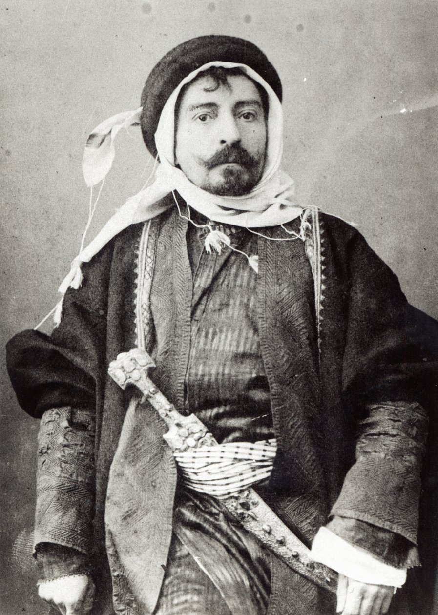Pierre Loti w arabskim kostiumie autorstwa French Photographer