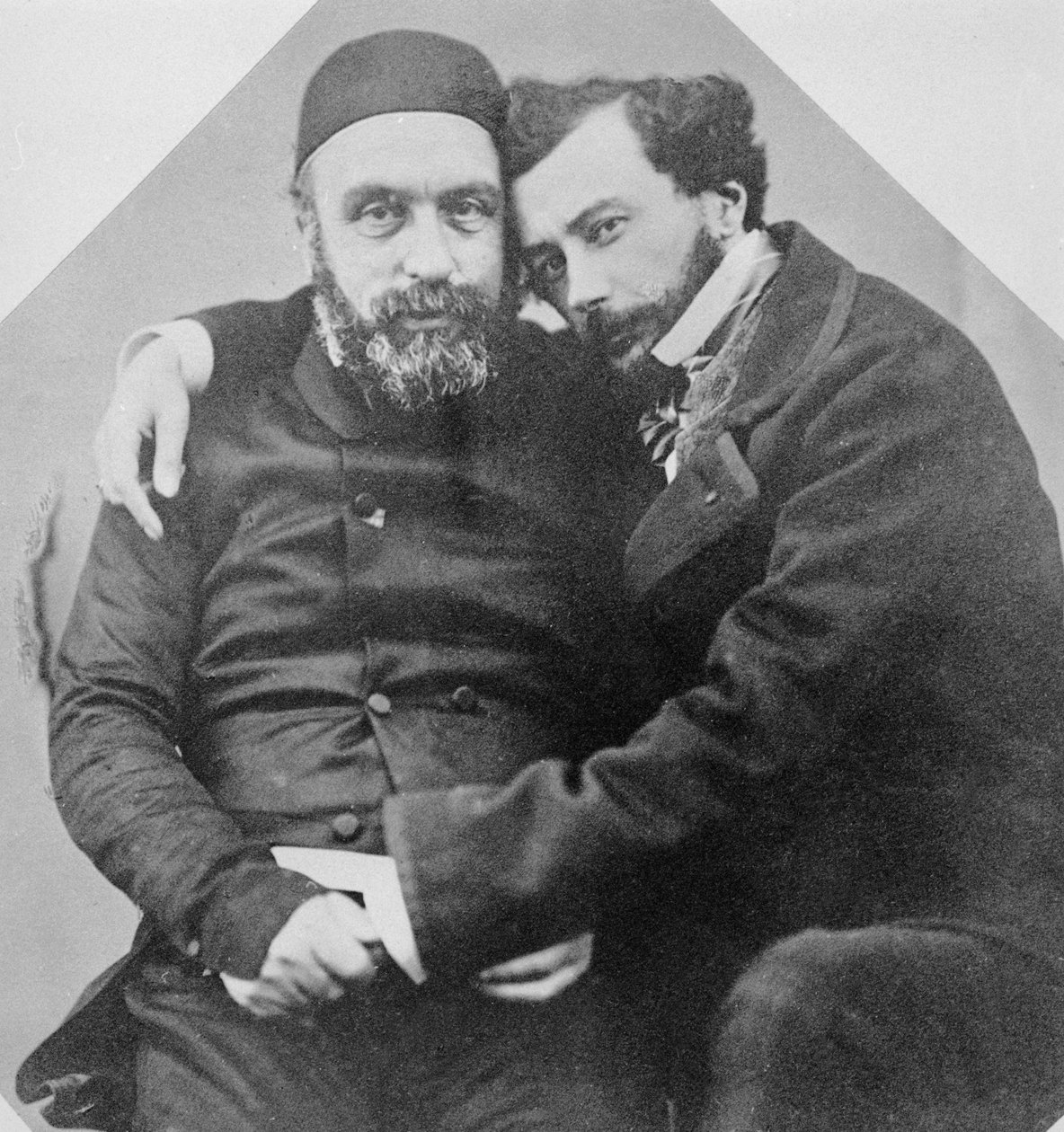 Portret Charlesa Lambert-Beya (1804-64) i Maxime Du Camp (1822-94) autorstwa French Photographer