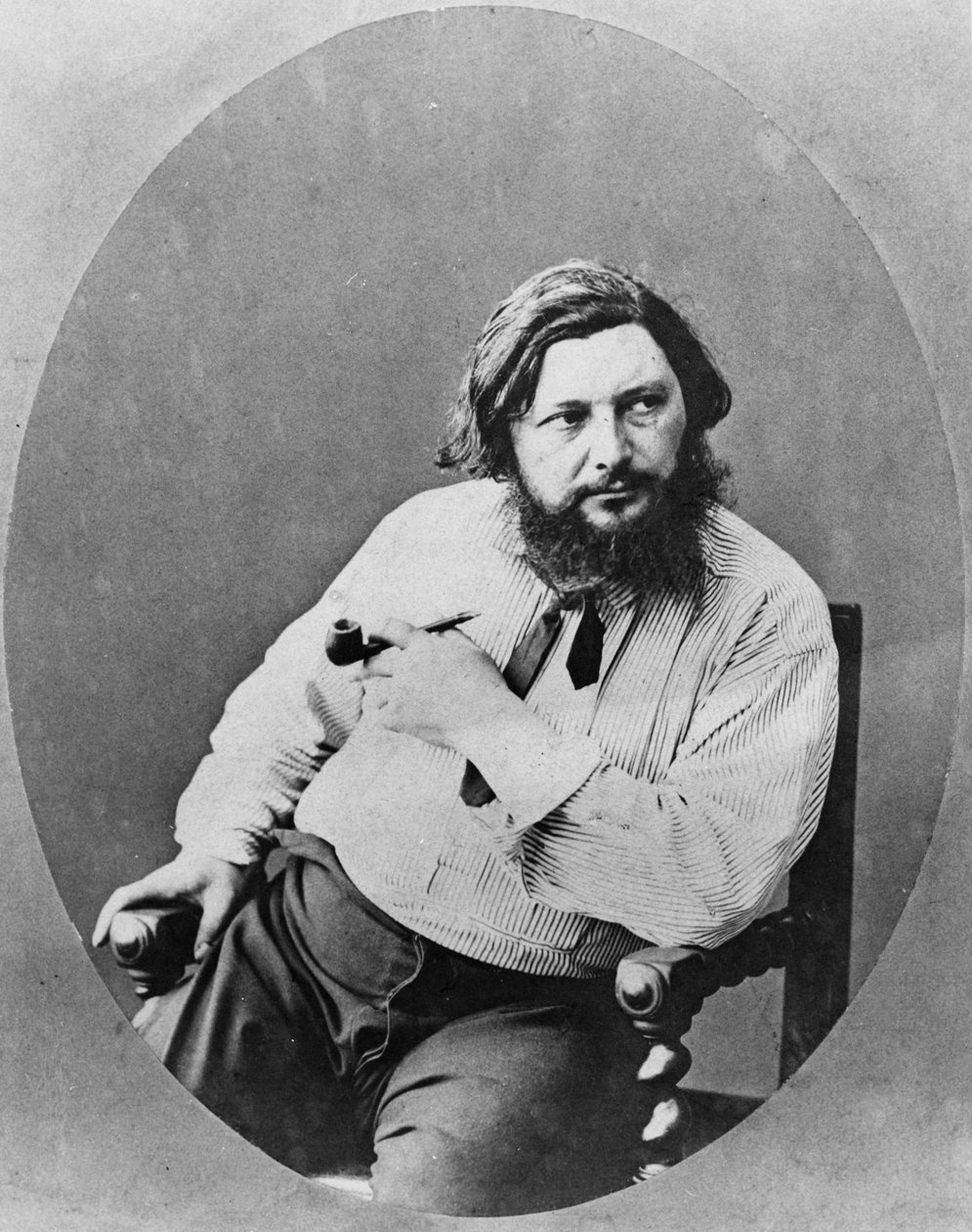 Portret Gustawa Courbeta, ok. 1870 autorstwa French Photographer